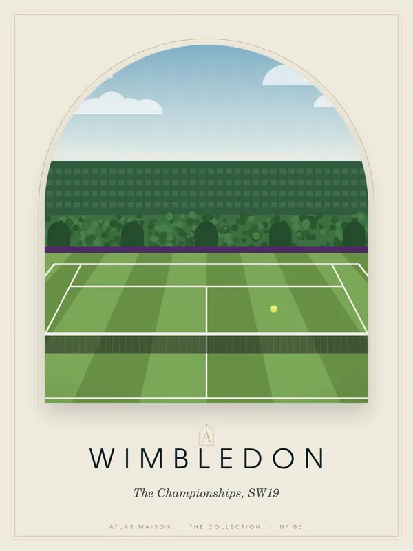 Wimbledon, The Championships, SW19: an art-deco travel poster from the ATLAS MAISON Collection